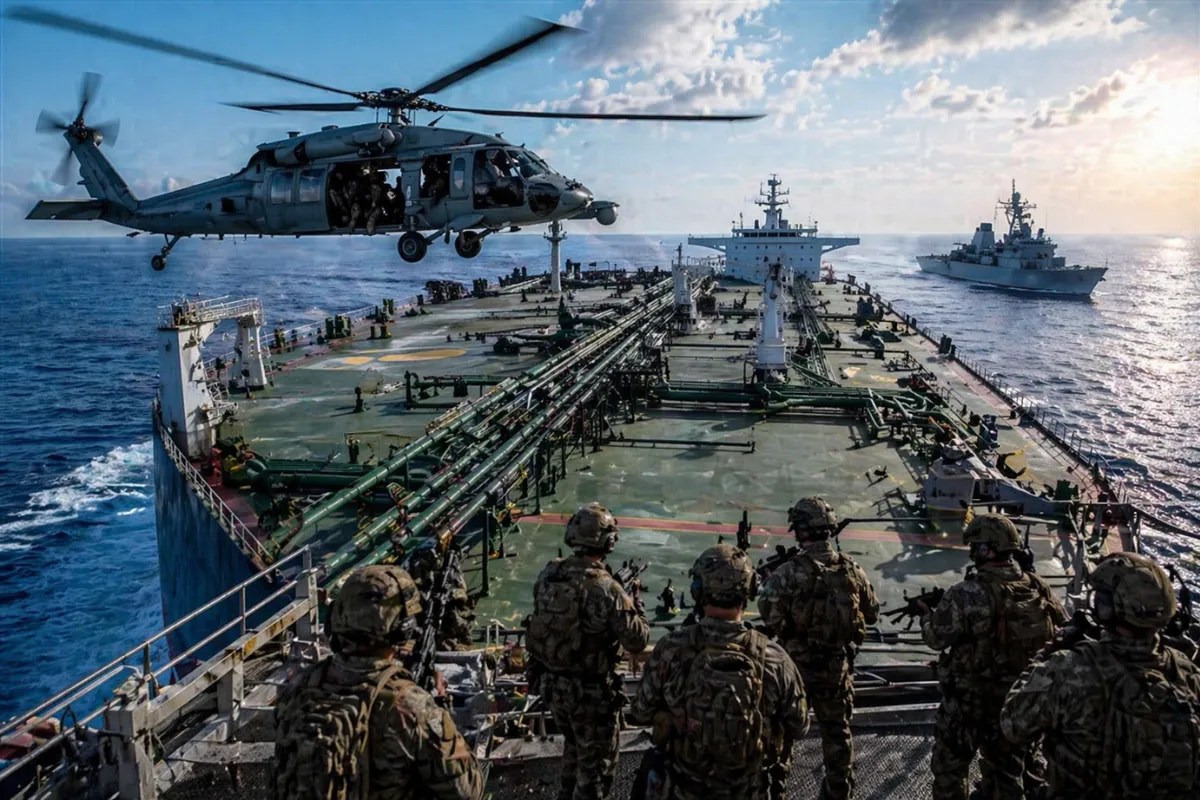 अमेरिका की बड़ी कार्रवाई: ईरान से जुड़े तेल टैंकर पर किया कब्जा, चीन जा रहा था जहाज