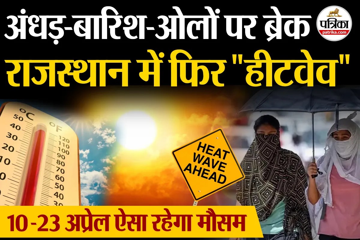 Weather Update Today : पश्चिमी विक्षोभ की राहत पर ब्रेक, अब Rajasthan में हीटवेव का अलर्ट !