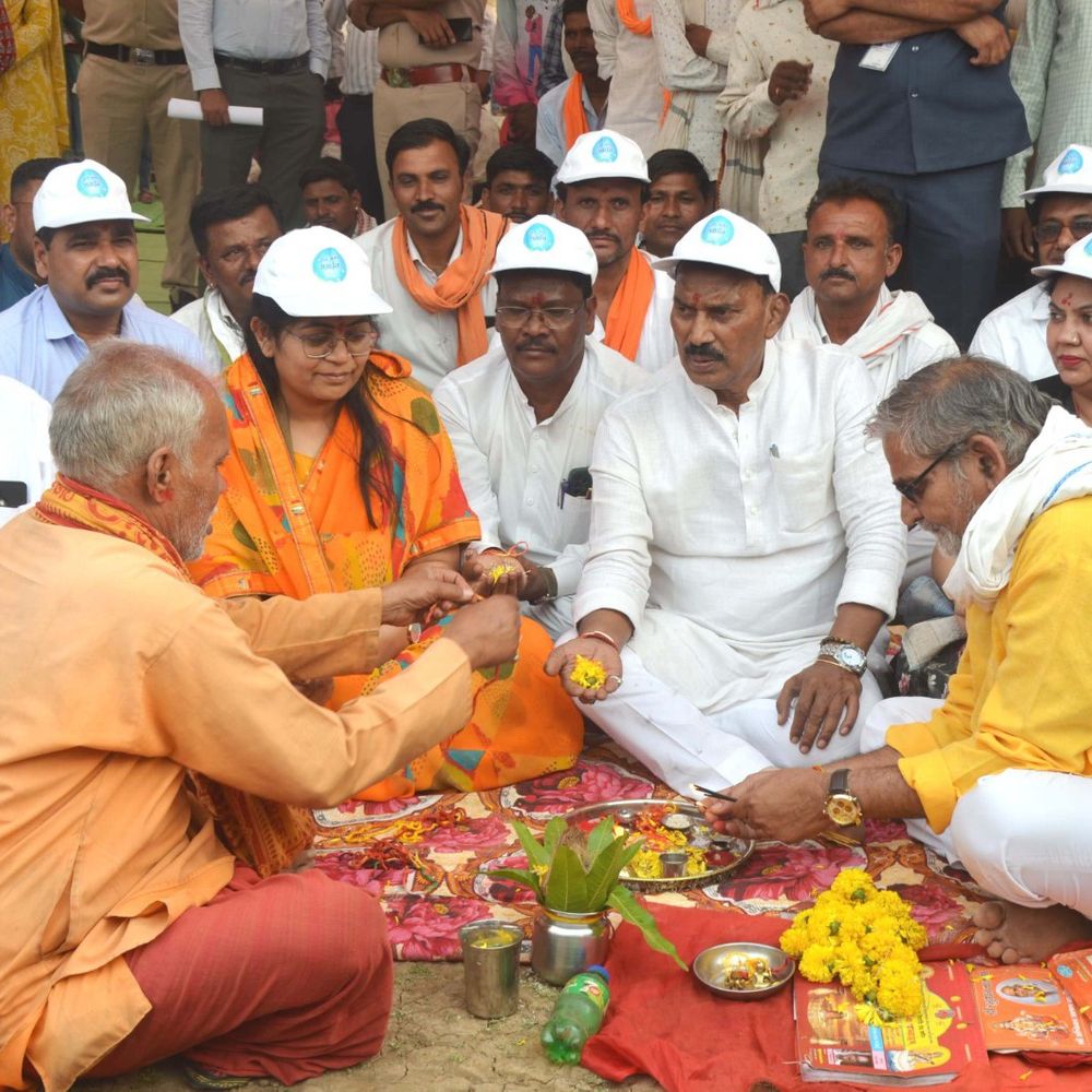 मंत्री सिलावट ने हसनपुरा तालाब गहरीकरण का शुभारंभ किया:101 हेक्टेयर सिंचाई को मिलेगा लाभ; जल गंगा अभियान में जनभागीदारी पर जोर