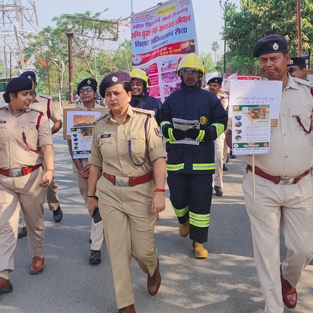 जहानाबाद में अग्नि सुरक्षा अभियान तेज:प्रभात फेरी और रैली से लोगों को जागरूक किया