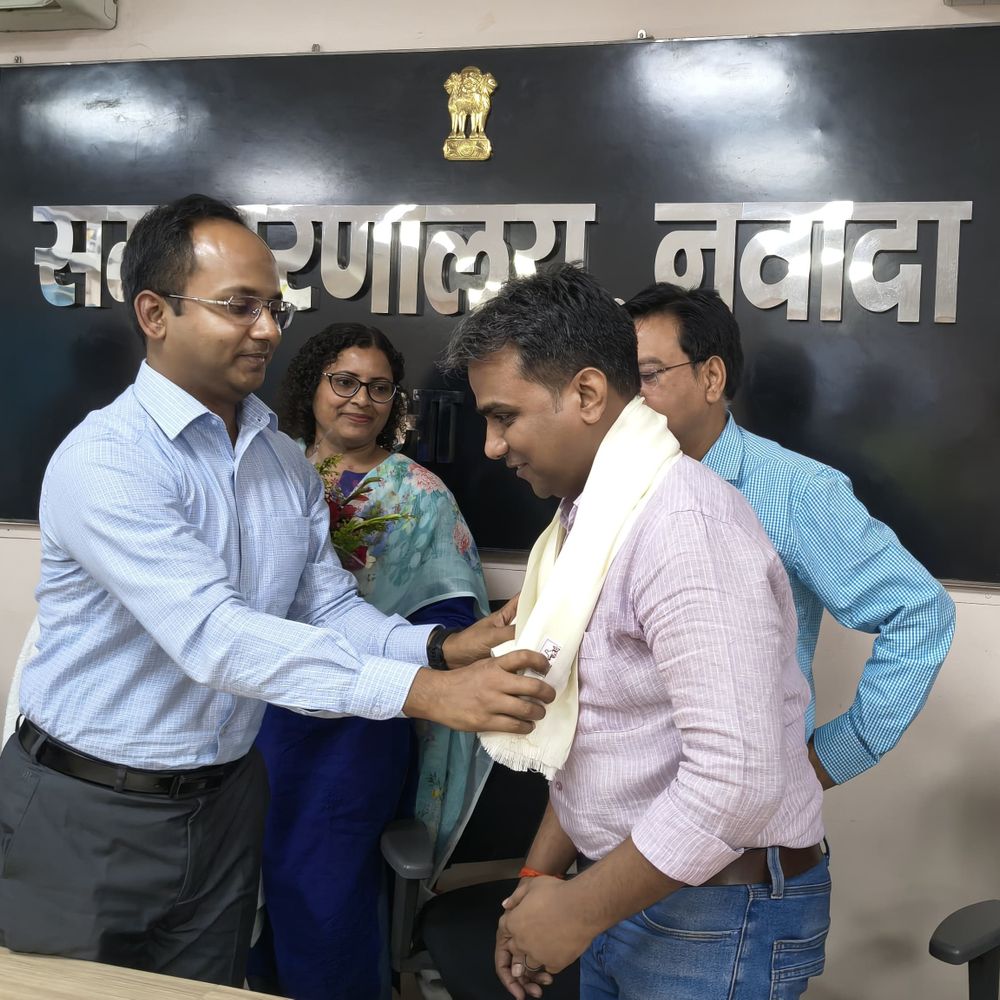 नवादा DIO राजीव कुमार को दी गई विदाई:पटना स्थानांतरण पर सम्मान समारोह आयोजित