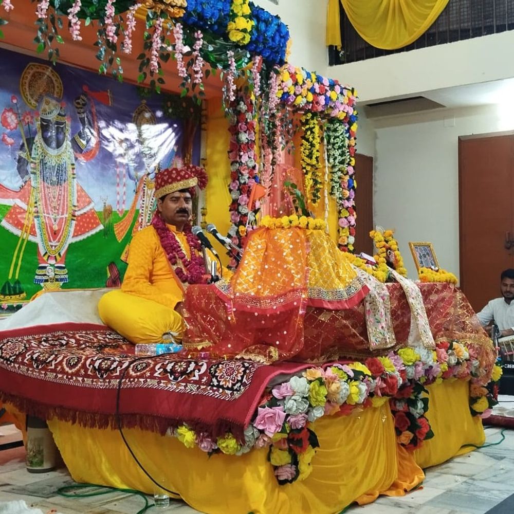 लखनऊ में श्रीमद्भागवत कथा का छठा दिन:रुक्मिणी विवाह प्रसंग में श्रद्धालु कृष्ण भक्ति में डूबे