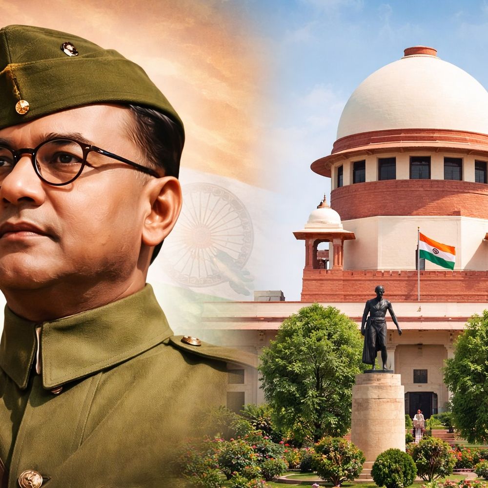 सुभाषचंद्र बोस को ‘राष्ट्रपुत्र’ घोषित करने की मांग खारिज:सुप्रीम कोर्ट बोला- पब्लिसिटी के लिए सब करते हो, कोर्ट में एंट्री बैन कर देंगे