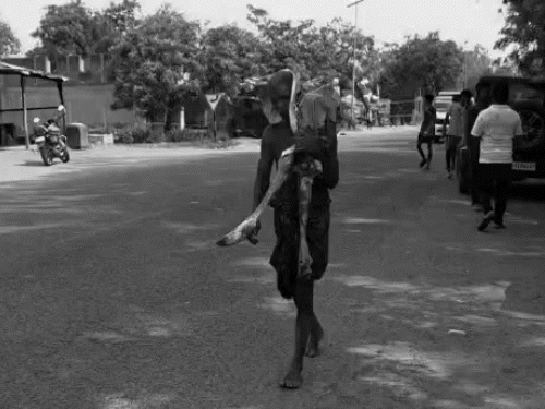 ओडिशा में बहन का कंकाल लेकर बैंक पहुंचा शख्स:कंधे पर लेकर 3km पैदल चला; बैंक कर्मचारियों ने कहा था- जिसका खाता उसे लेकर आओ