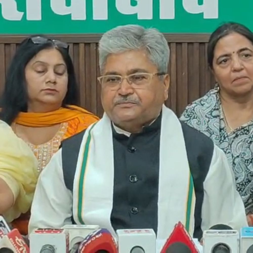 फरीदाबाद में पूर्व राज्यसभा सांसद ने साधा विपक्ष पर निशाना:दुष्यंत गौतम बोले- राजनीति में महिलाओं की भागीदारी के खिलाफ, आरक्षण बिल पास नहीं होने दिया