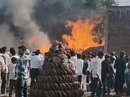 संभल में आलू के 3300 कट्टे जलकर राख, VIDEO:शादी समारोह में सिगरेट से लगी आग, किसानों को 5 लाख तक का नुकसान