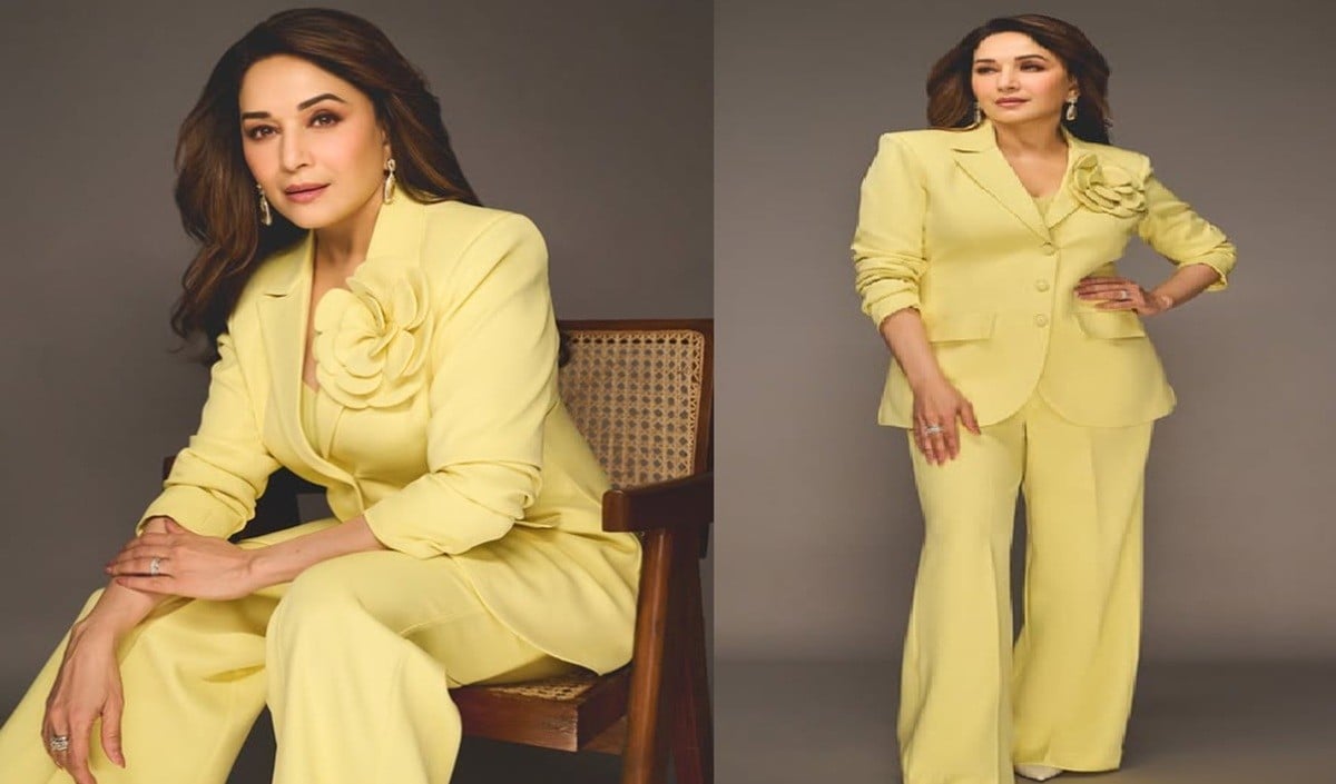 Dhak Dhak Girl का Power-Packed अंदाज, Madhuri Dixit का Boss Look हुआ Viral, ऑफिस जाने वाली लड़कियां लें टिप्स