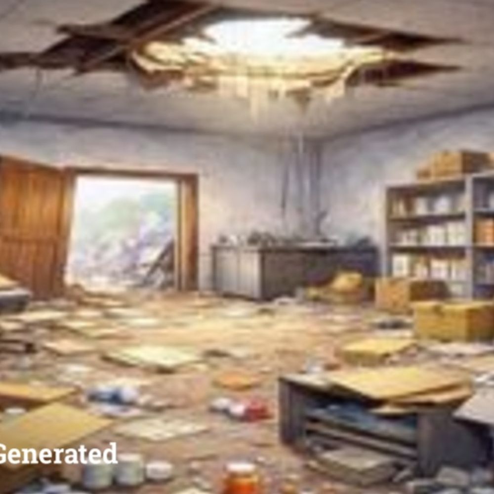 जीरकपुर में दवा गोदाम में छत तोड़कर चोरी:फर्नीचर, रिकॉर्ड और बाथरूम फिटिंग चुराई; सीसीटीवी फुटेज खंगाल रही पुलिस