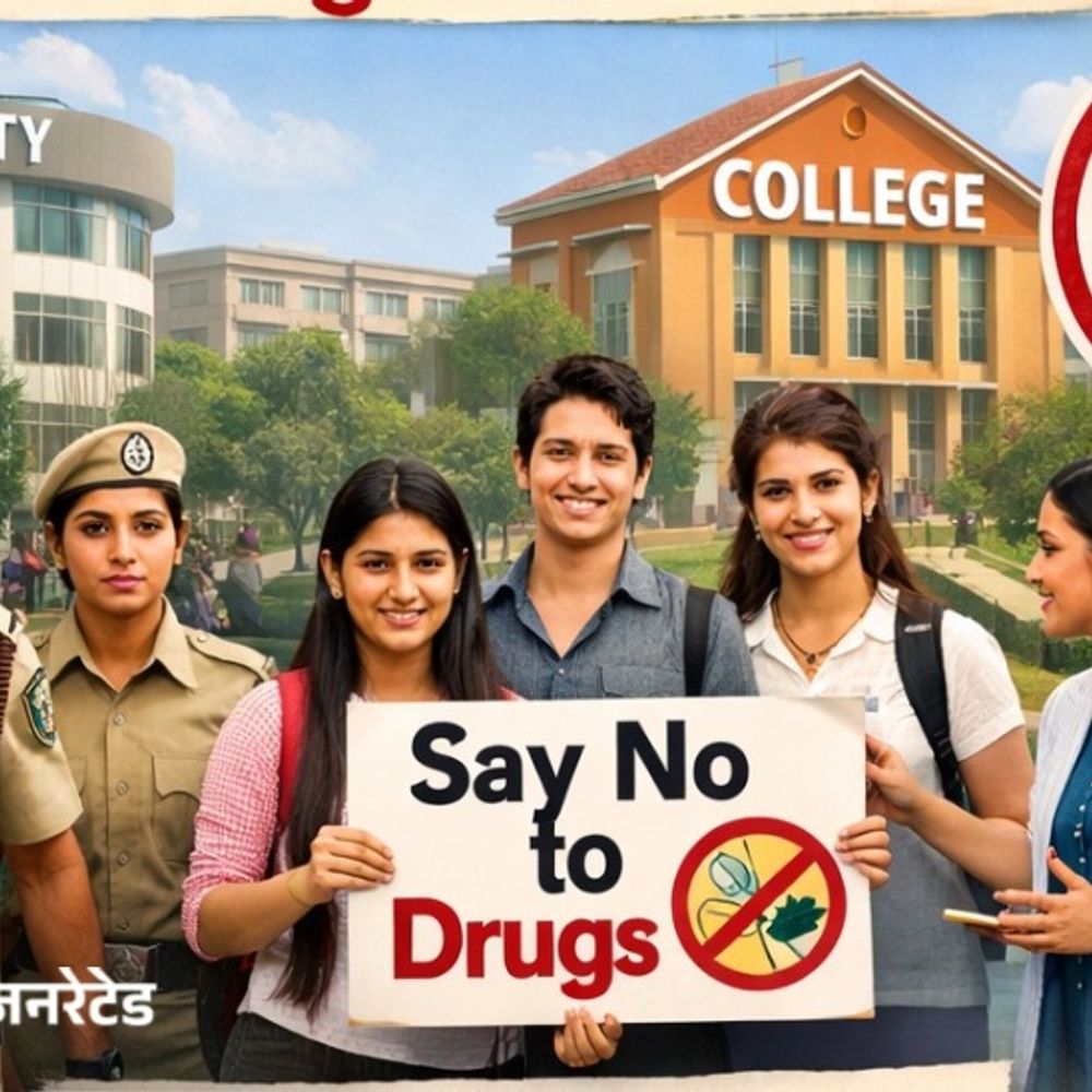 हरियाणा के कॉलेज-यूनिवर्सिटीज में ड्रग्स पर सख्ती:500 मीटर एरिया ‘ड्रग-फ्री जोन’ घोषित, स्क्रीनिंग और काउंसलिंग अनिवार्य