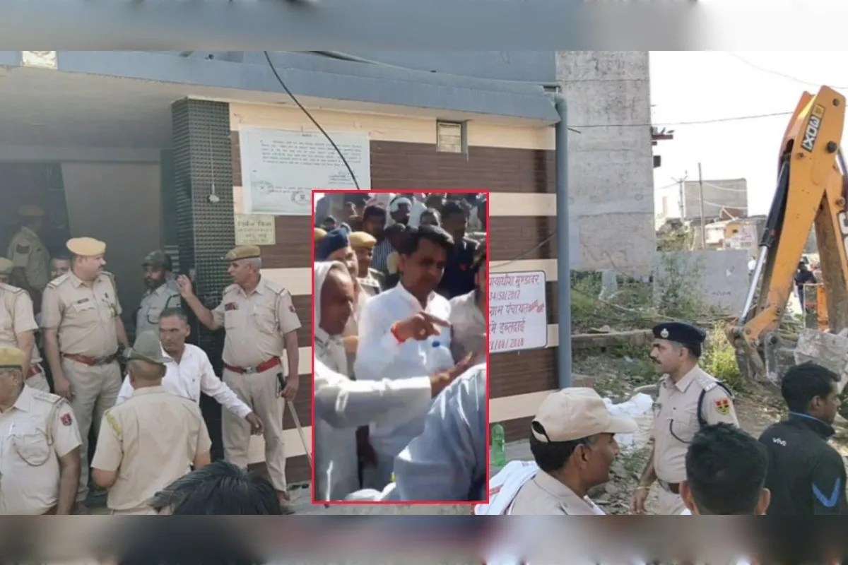 अतिक्रमण हटाने पहुंचे प्रशासन का ग्रामीणों ने दिया साथ, विधायक को मोहलत मांगने पर लौटना पड़ा बैरंग