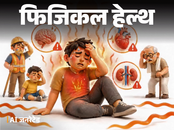 फिजिकल हेल्थ- हीट स्ट्रोक हो सकता है जानलेवा:ये 6 संकेत दिखें तो तुरंत डॉक्टर के पास जाएं, इन आसान तरीकों से बॉडी को रखें कूल
