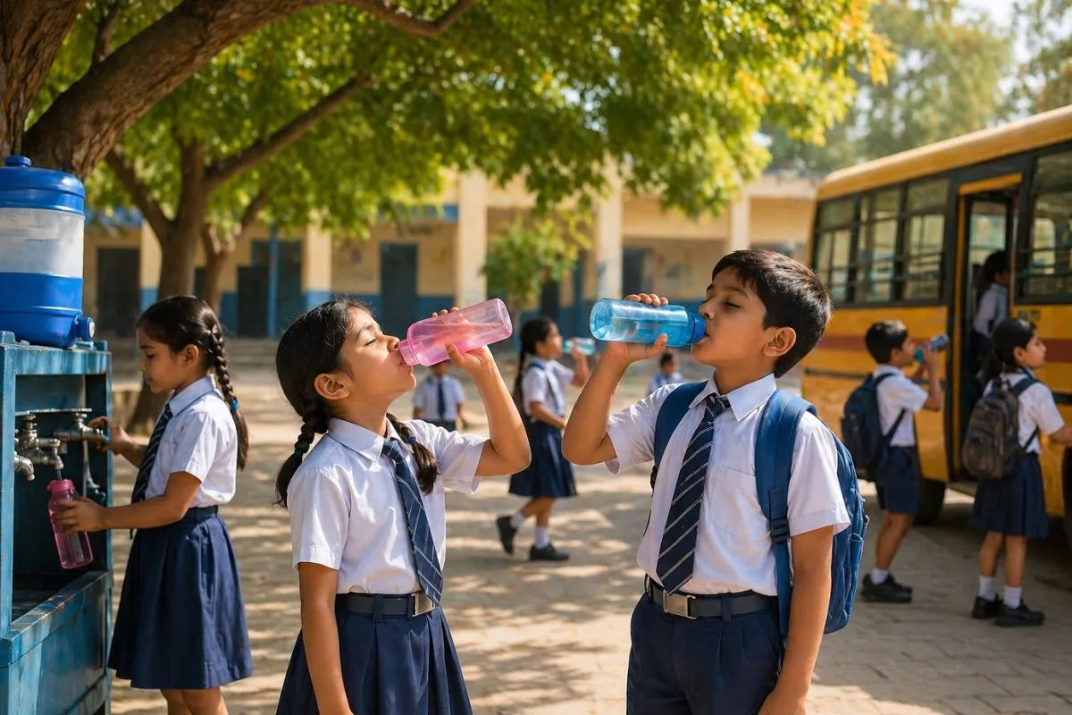 School Heat Wave Advisory: अब स्कूलों में 3 बार बजेगी वॉटर बेल, टाई में भी छूट, जारी की ये 10 प्रमुख गाइडलाइन