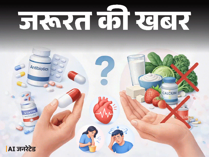 जरूरत की खबर- किस दवा के साथ क्या न खाएं?:गलत फूड-ड्रग कॉम्बिनेशन के हेल्थ रिस्क, दवा खाने से पहले डॉक्टर से पूछें, लेबल पढ़ें