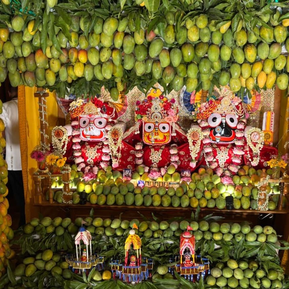 राधा कुंज बिहारी मठ में भव्य आम महोत्सव:बेगूसराय में स्वादिष्ट आमों से हुआ भगवान जगन्नाथ को भोग, छप्पन भोग-दिव्य श्रृंगार हुआ
