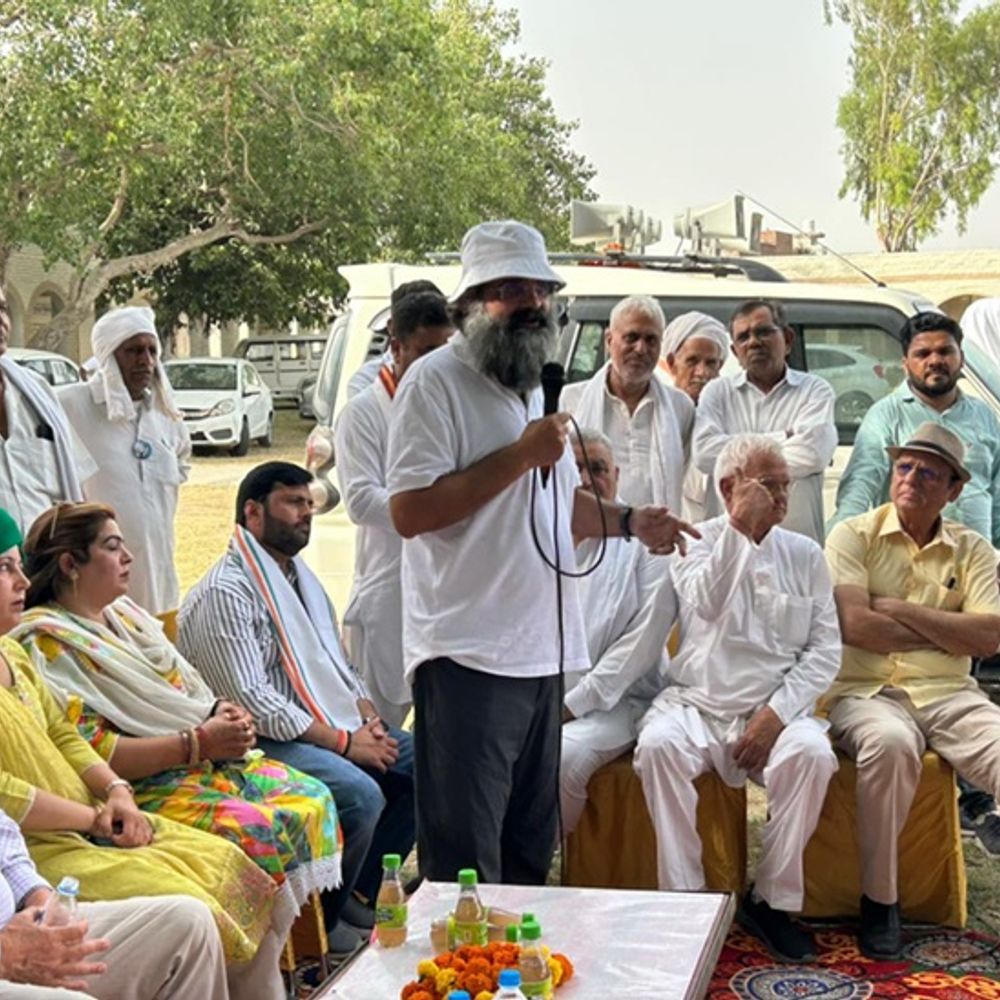 रोहतक में बृजेंद्र सिंह सद्भाव यात्रा से नेताओं की दूरी:चारों विधायकों के अलावा शहरी व ग्रामीण जिलाध्यक्ष नहीं हुए शामिल