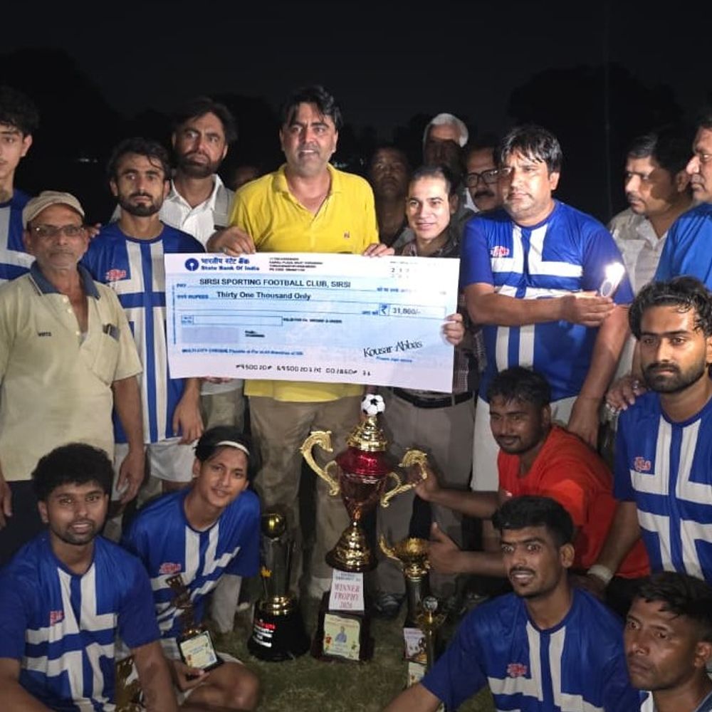 मुरादाबाद ने जीता ऑल इंडिया फुटबॉल टूर्नामेंट का खिताब:फाइनल में रुद्रपुर को 1-0 से हराया, सिरसी में हुआ मुकाबला