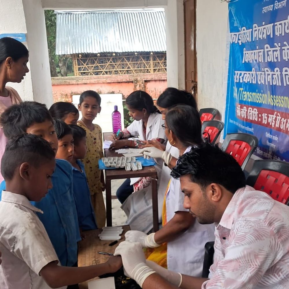 किशनगंज में 5804 बच्चों की फाइलेरिया चेकअप:17 इन्फेक्टेड मिले, बीमारी खत्म करने एक्चुअल सिचुएशन का असेसमेंट