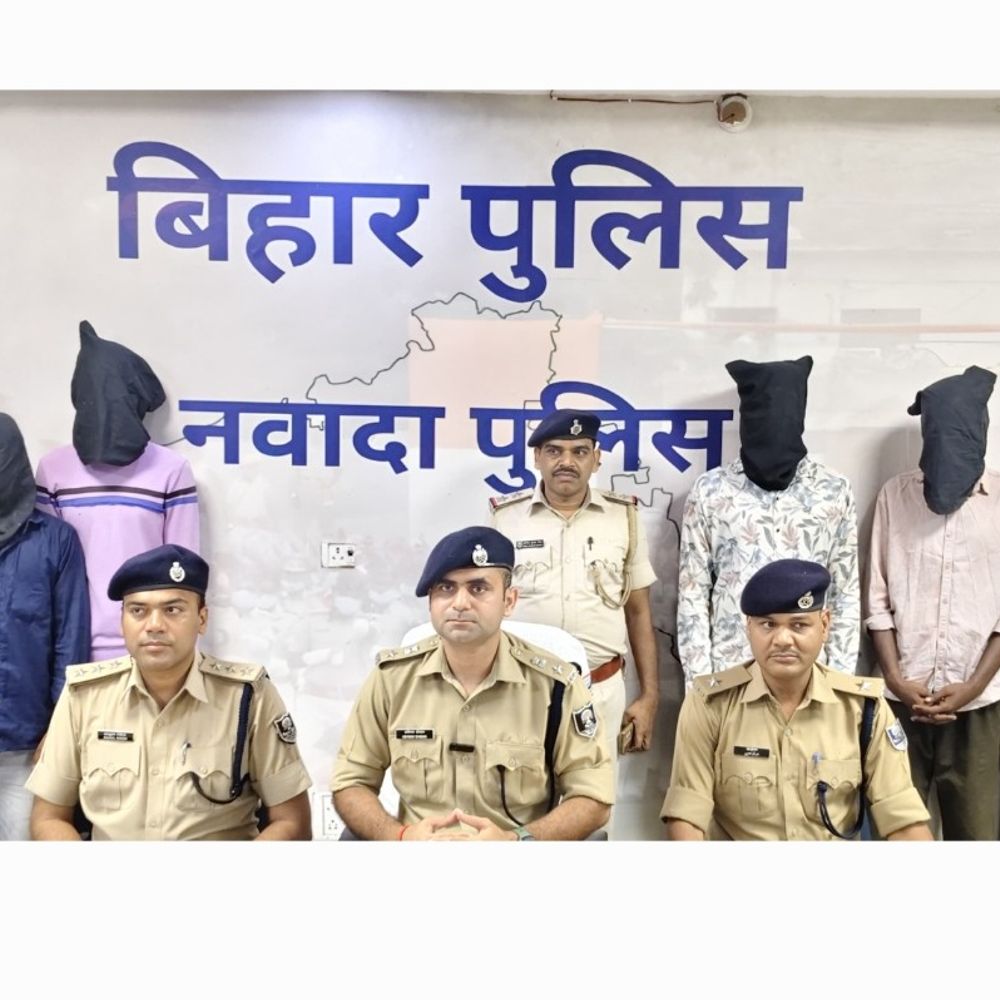 8 दिन में 3.10 लाख की लूट:नवादा में बैंक लूट का मामला सुलझा, ओडिशा के 6 बदमाश गिरफ्तार