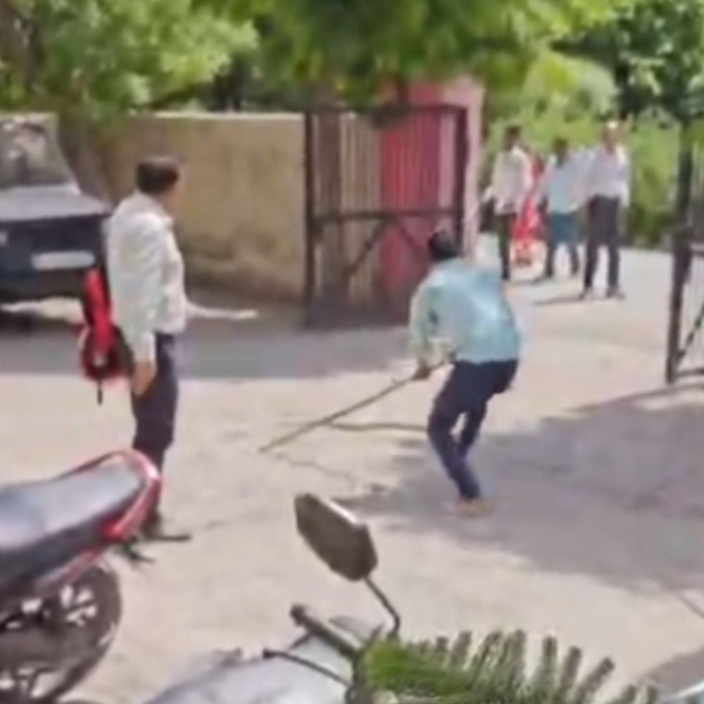 बागपत सीएमओ ऑफिस में 10 फीट लंबा सांप निकला:सूझबूझ से सुरक्षित बाहर निकाला गया, जंगल की ओर भगाया