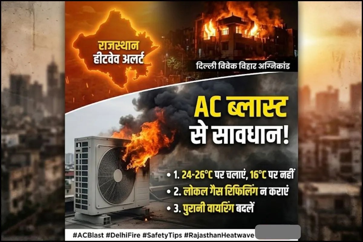 राजस्थान की भीषण गर्मी में क्या आपका AC भी बन सकता है ‘बम’? इन 5 गलतियों से विवेक विहार जैसा हो सकता है ब्लास्ट!
