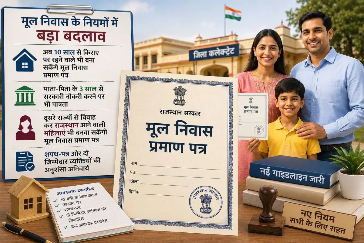 Rajasthan: मूल निवास के नियमों में बड़ा बदलाव… अब किराएदार भी बनवा सकेंगे प्रमाण पत्र, जानिए नए दस्तावेज और शर्तें