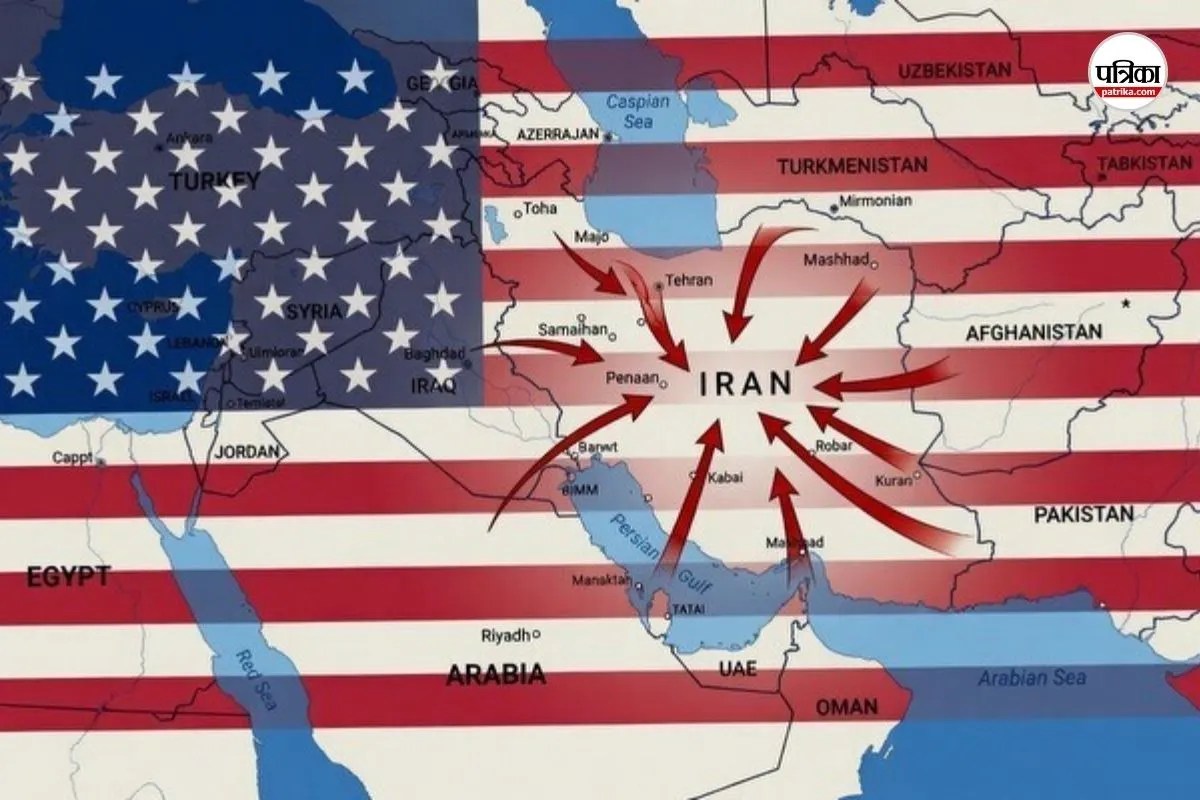 US-Iran War: क्या ईरान पर हमला करने जा रहा अमेरिका? ट्रंप के ‘लाल तीर’ वाले नक्शे ने बढ़ाई दुनिया की टेंशन