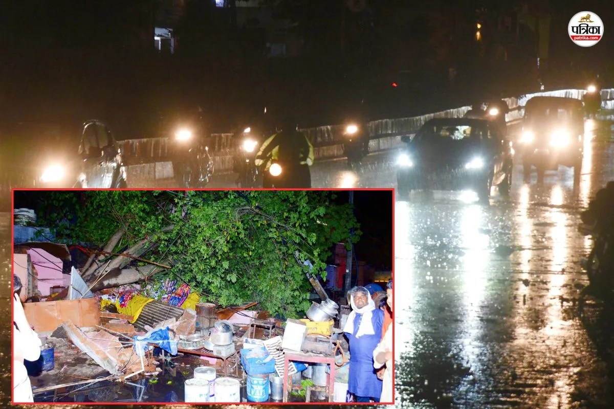 जयपुर में चली 80kmph की रफ्तार से आंधी, बारिश के बाद 10 डिग्री गिरा पारा, कई इलाकों में ब्लैकआउट