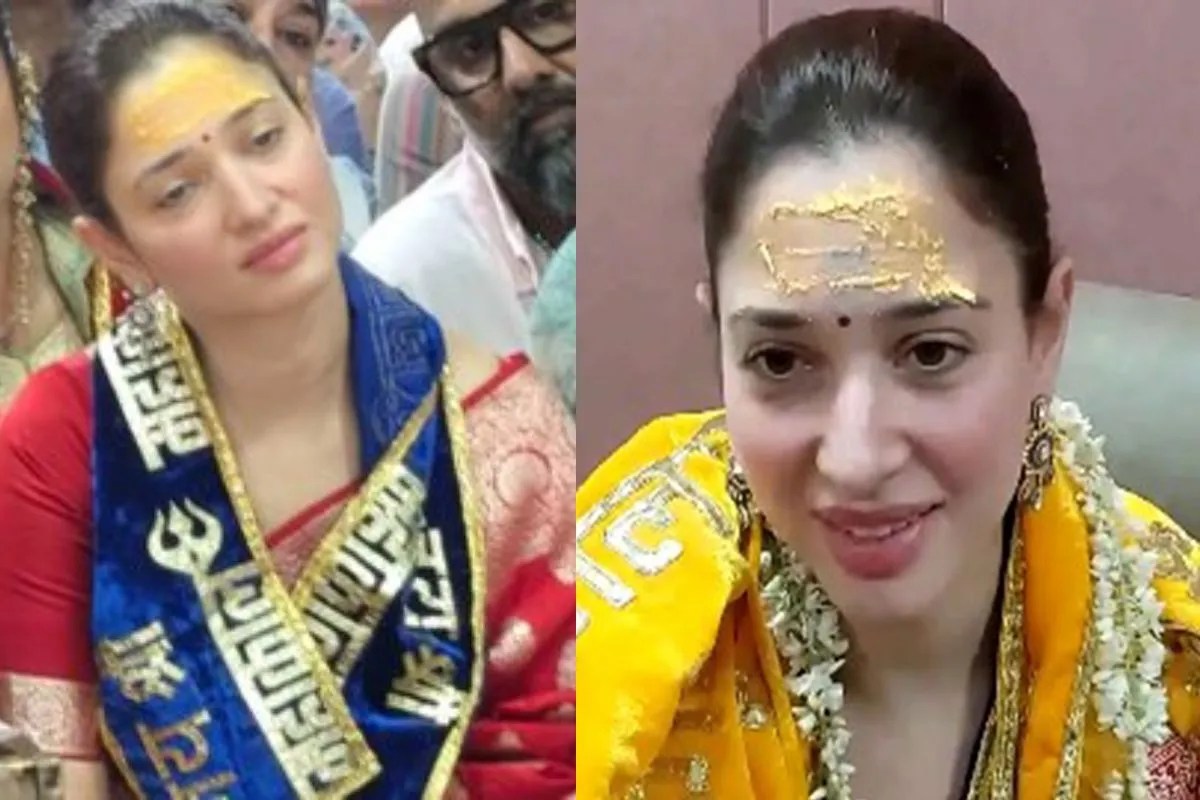 तमन्ना भाटिया पहुंची बाबा महाकाल के दरबार, माइक पर ‘महाकालेश्वर’ बोलने में अटकी, वीडियो हुआ वायरल