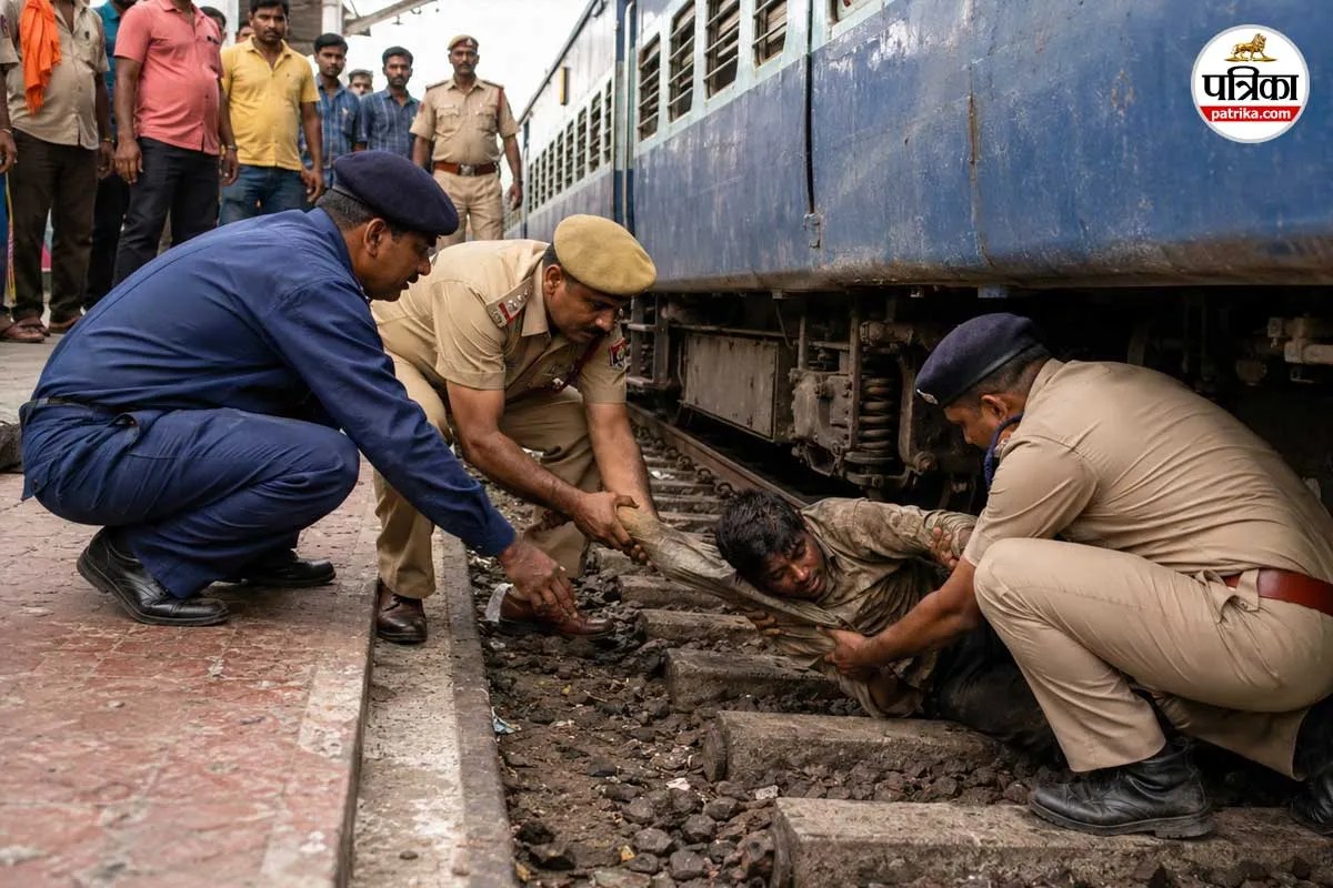 अमरोहा स्टेशन पर मौत को मात: अवध-आसाम एक्सप्रेस के नीचे आया युवक, पहियों के बीच से जिंदा निकला
