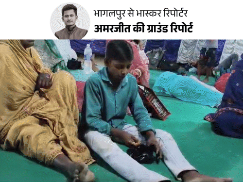 ‘चूड़ा-मुढ़ी खा के रात काट रहल छी, रातभर जागे पड़तै’:भागलपुर के बरारी घाट पर फंसे यात्री, महिला बोली- नया जगह, नींद नै लागतै