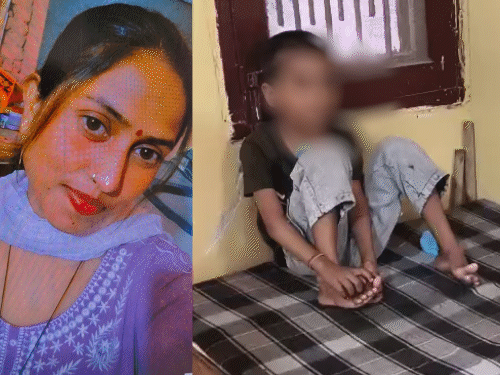 बच्चे बोले- पापा ने चुन्नी से मां का गला दबाया:सुबह यमुनानगर घुमाने ले गए, शव के पास मक्खियां भिनक रही थी, कमरे में बदबू थी