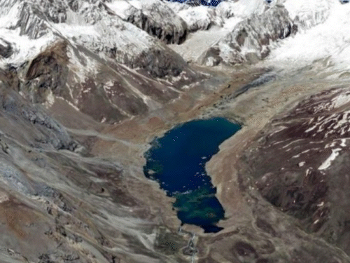 हिमाचल से कश्मीर तक ‘घेपन झील’ मचा सकती है तबाही:NRSC रिपोर्ट में आउटबर्स्ट फ्लड का अलर्ट; 101.30 हैक्टेयर में फैली, रेड जोन में सिस्सू