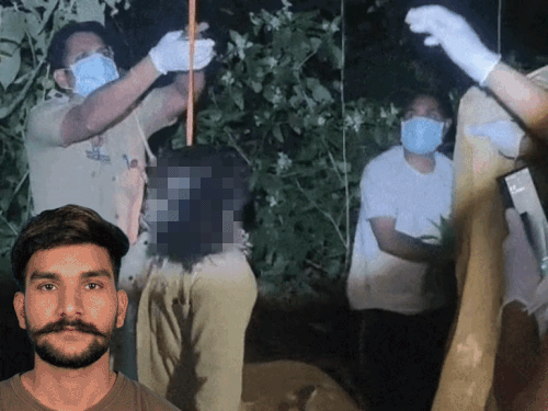 पंजाब- मरने से पहले गर्लफ्रेंड को 17 बार कॉल की:लव-मैरिज को लेकर झगड़ा, 6 महीने रिलेशन में रहा, पठानकोट के जंगल में पेड़ से लटका