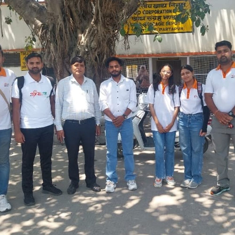 एफसीआई गोदाम में अनाज की गुणवत्ता जांच:युवा स्वयंसेवकों ने देखी भंडारण और फ्यूमिगेशन प्रक्रिया