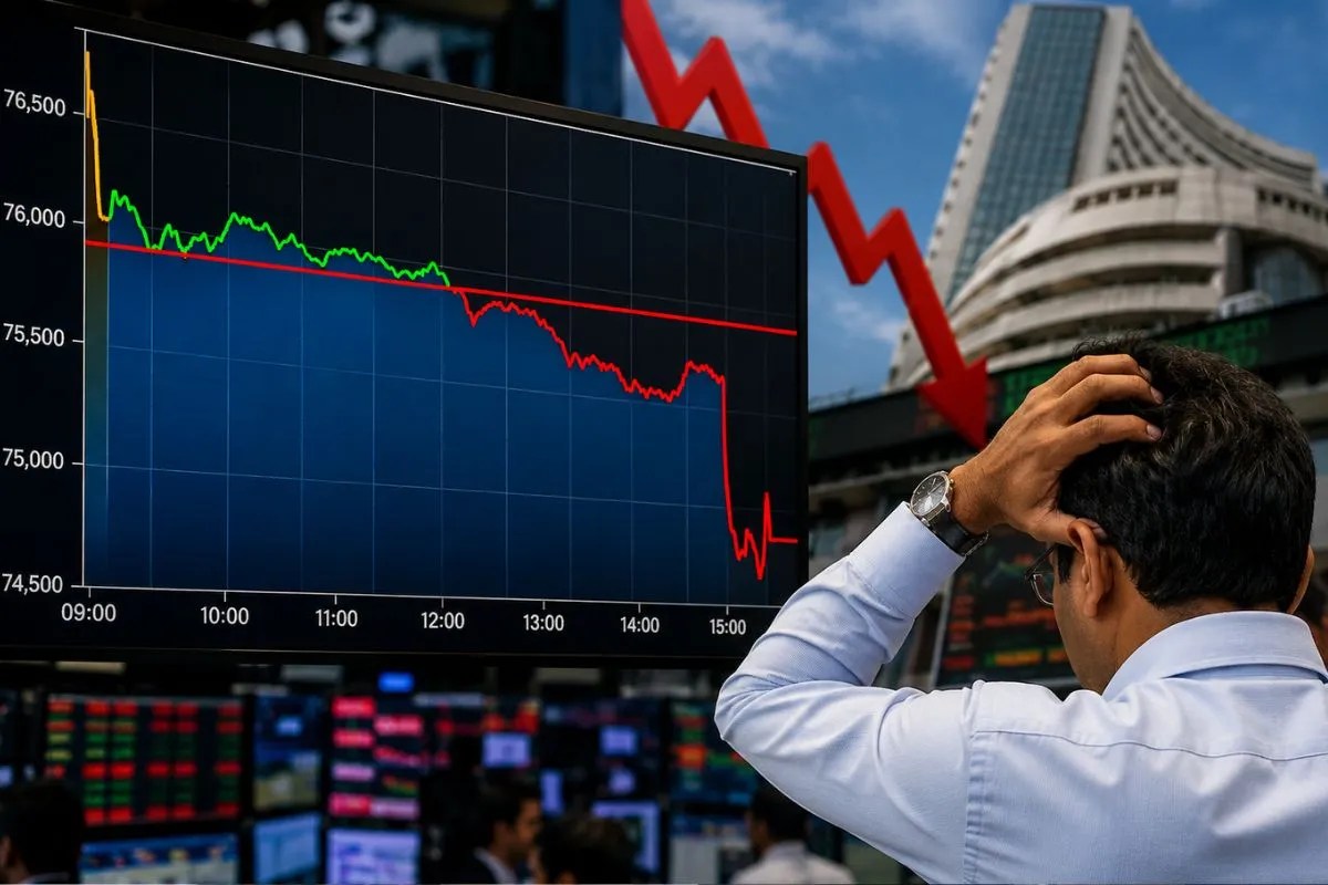 Why Share Market Fall Today: निवेशकों को 6 लाख करोड़ का नुकसान, इन 4 कारणों से सेंसेक्स 1100 पॉइंट टूटा