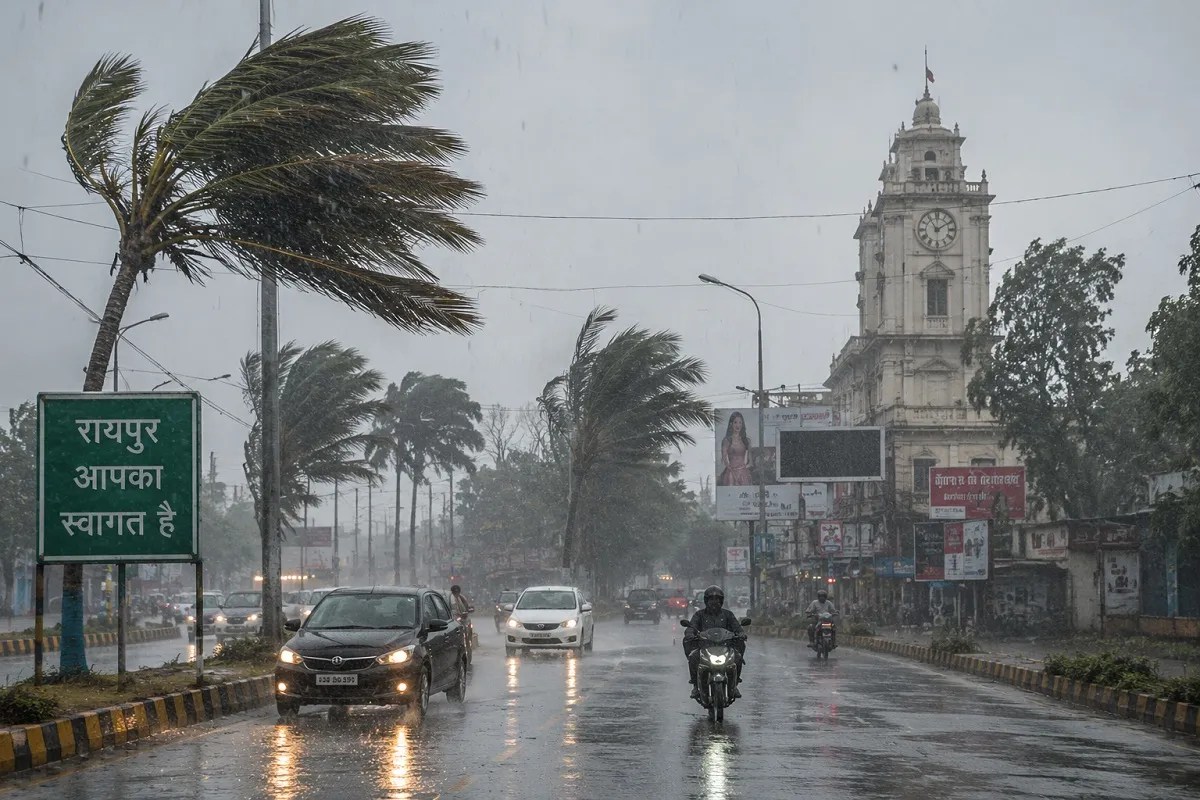 CG Weather News:रायपुर समेत कई जिलों में तेज आंधी-बारिश, 4 डिग्री गिरा पारा, उमस भरी गर्मी से राहत