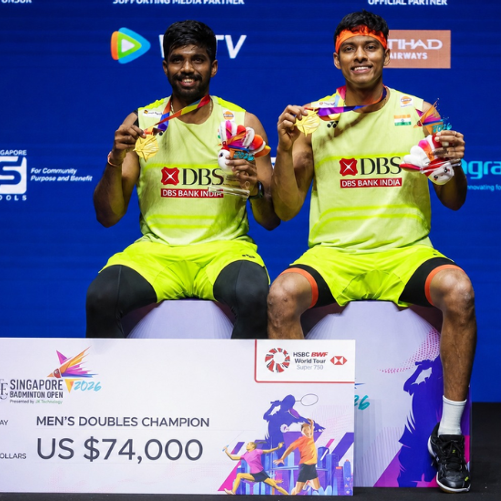 सात्विक-चिराग ने पहली बार सिंगापुर ओपन जीता:इंडोनेशियाई जोड़ी को हराया; आखिरी बार 2024 में कोई खिताब जीता था