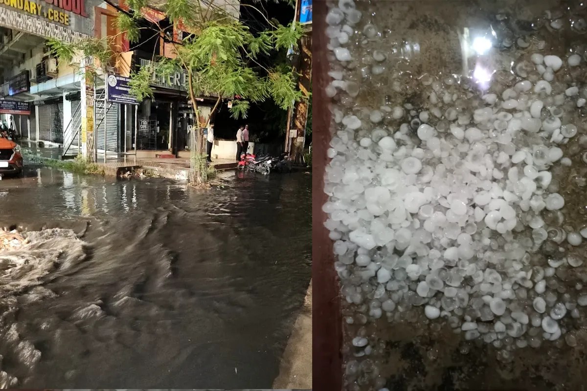 तेज आंधी के साथ झमाझम बारिश, कई इलाकों में गिरे ओले, IMD का अलर्ट जारी