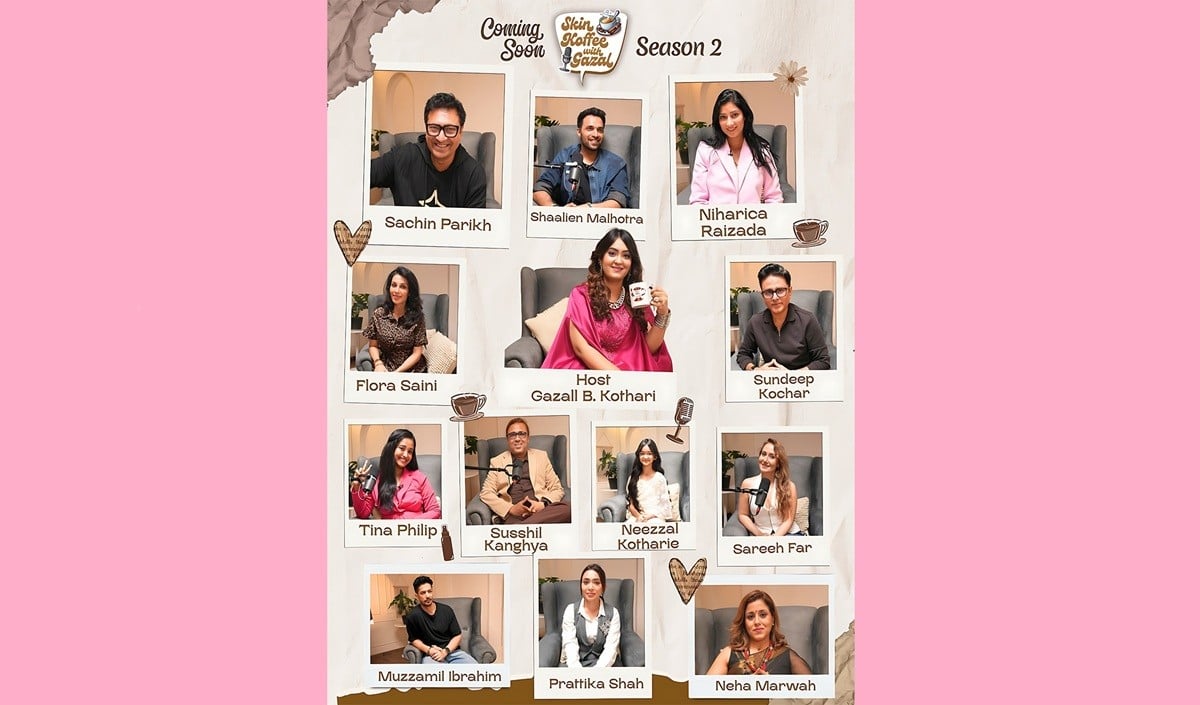 SkinCoffee with Gazal Season 2 अगले सप्ताह होगा लॉन्च, सेलिब्रिटीज़, वेलनेस एक्सपर्ट्स और दिल को छू लेने वाली बातचीत होगी खास आकर्षण
