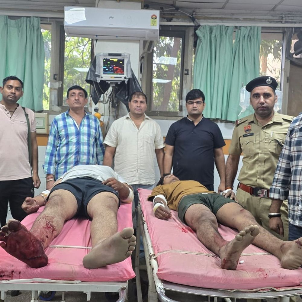 मर्डर के दो आरोपियों और पुलिस के बीच मुठभेड़:सगे भाइयों के पैर में लगी गोली; दोनों ने बहन की लव मैरिज की रंजिश में हत्या की