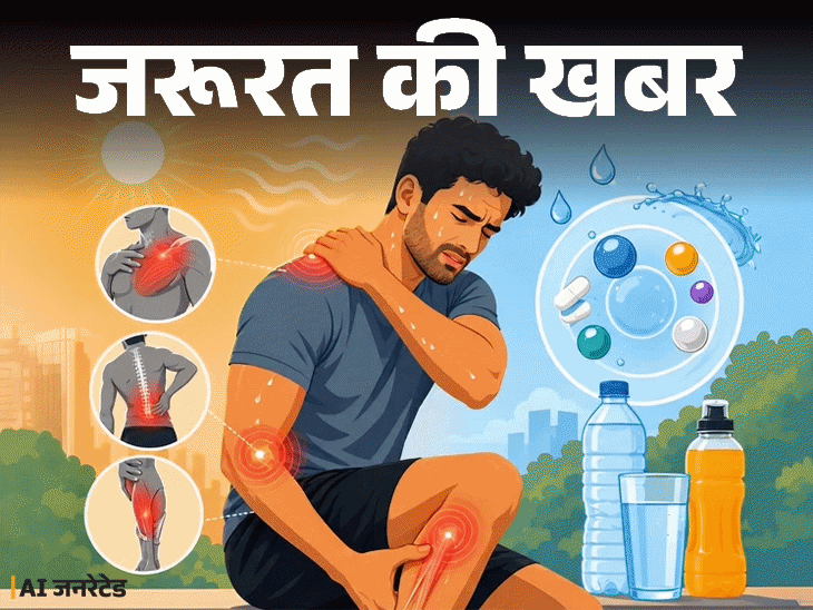 जरूरत की खबर- गर्मियों में डिहाइड्रेशन से बढ़ता मसल्स पेन:इन 10 संकेतों को इग्नोर न करें, लाइफस्टाइल में करें ये 9 जरूरी बदलाव