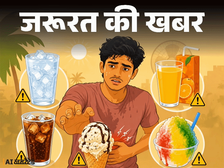 जरूरत की खबर- आइसक्रीम, कोल्डड्रिंक ठंडक नहीं देते:शरीर को गर्म करते हैं, डॉक्टर से समझें साइंस, ठंडक के लिए ये 11 चीजें खाएं