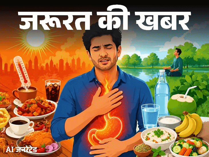 जरूरत की खबर- गर्मियों में बढ़ती एसिडिटी की समस्या:लाइफस्टाइल में करें ये 12 बदलाव, डॉक्टर से जानें एसिडिटी के 9 घरेलू इलाज