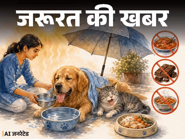 जरूरत की खबर- पेट्स को भी लग सकती है लू:डॉक्टर से जानें गर्मियों में क्या खिलाएं, कब घुमाएं और किन गलतियों से बचें?