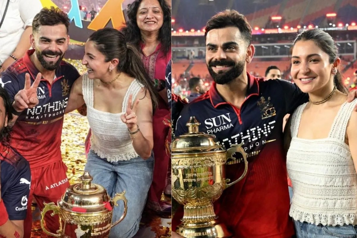 IPL जीती RCB तो खुशी से झूमीं अनुष्का शर्मा, पति विराट की टी- शर्ट में लिखा मैसेज दिखाया
