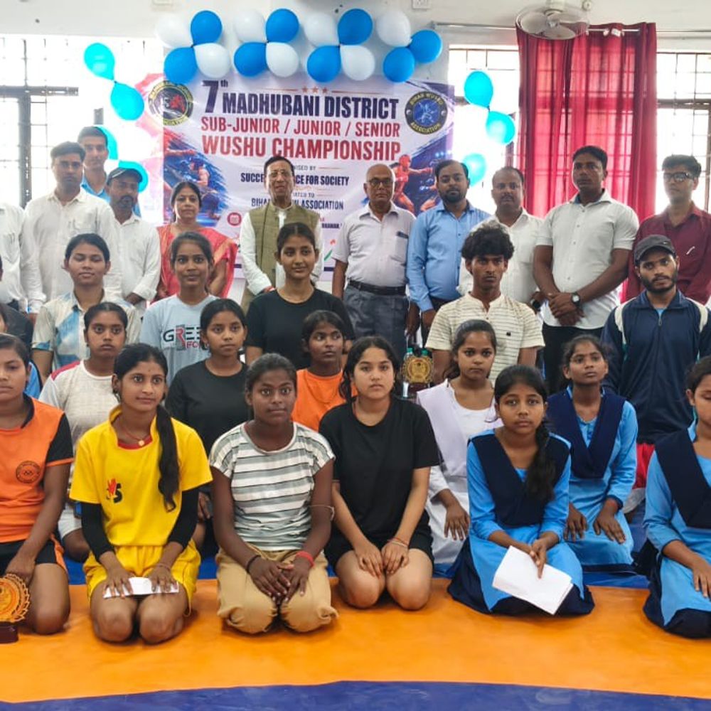 मधुबनी में वुशु खिलाड़ियों ने ली जल संरक्षण शपथ:जिला स्तरीय प्रतियोगिता में पर्यावरण संरक्षण का दिया संदेश