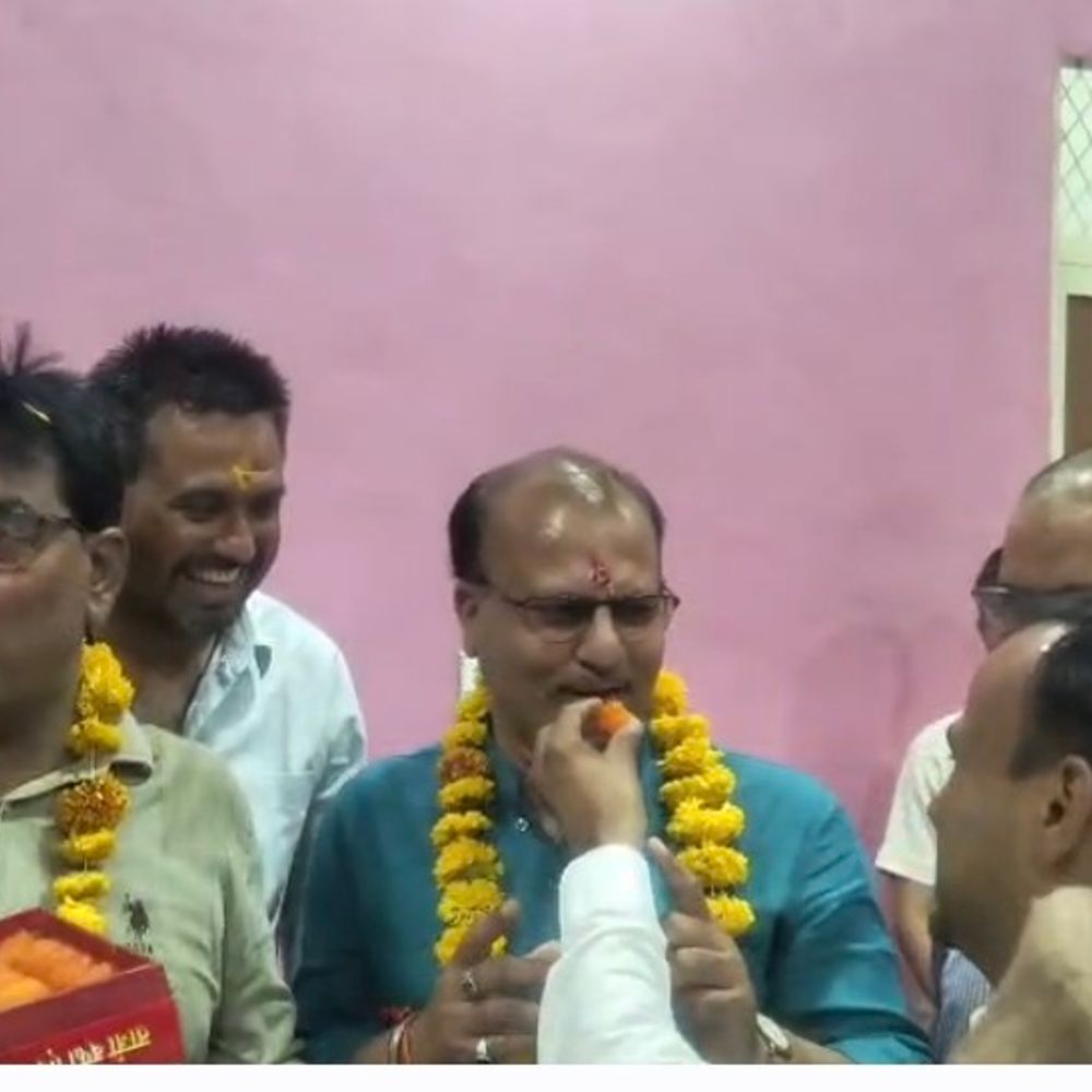 महेश केवट निर्विरोध राज्यसभा सांसद निर्वाचित:कांग्रेस उम्मीदवार का नामांकन निरस्त; निवाड़ी में भाजपा कार्यकर्ताओं ने जश्न मनाया
