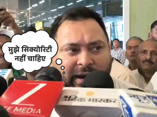 तेजस्वी बोले- सम्राट चौधरी चीफ नहीं चीप मिनिस्टर हैं:बिना सिक्योरिटी के लालू-मीसा राजश्री के साथ एयरपोर्ट से आवास आए; कहा- बालिका गृह कांड वाले को उठाओ
