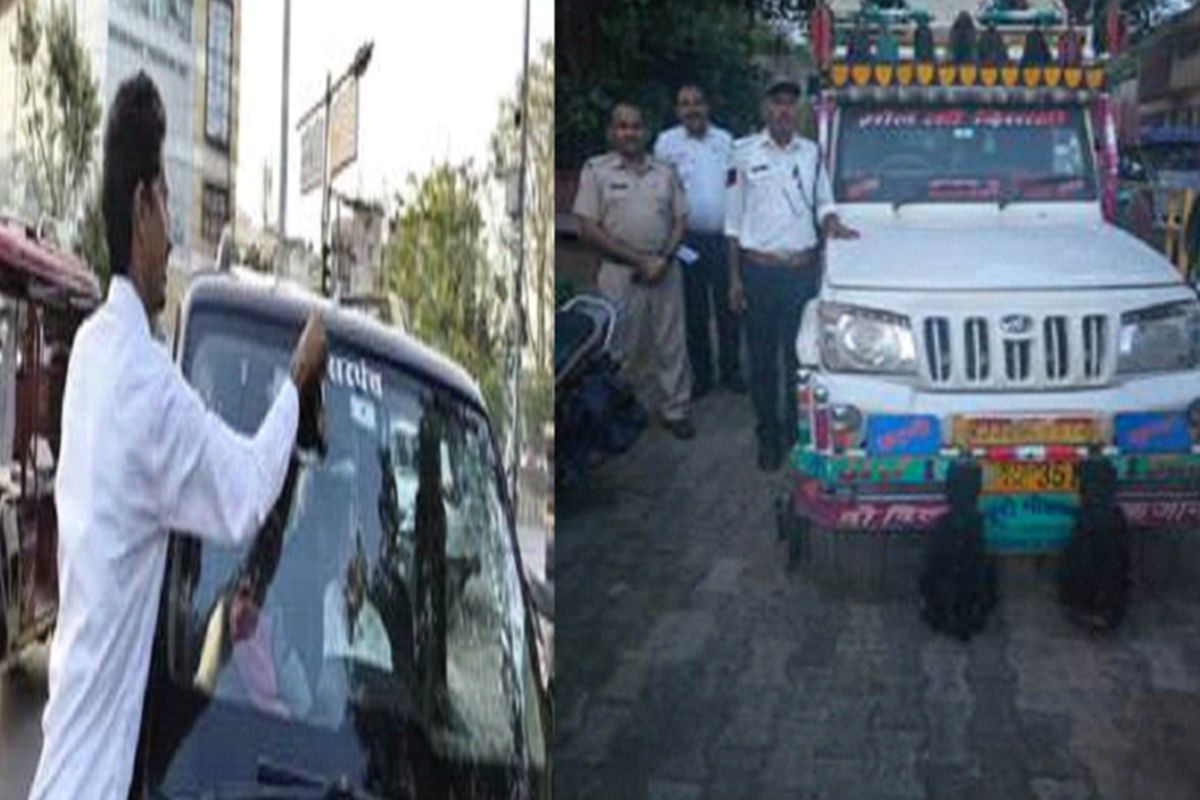 अलवर में ट्रैफिक पुलिस का एक्शन: गाड़ियों पर लिखे जातिसूचक शब्द और काली फिल्म हटवाई, 963 चालान
