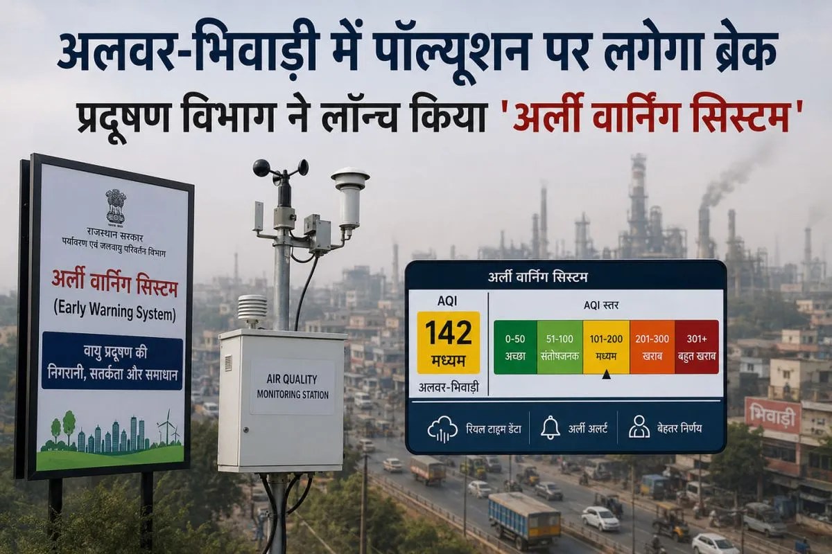 अलवर-भिवाड़ी में पॉल्यूशन पर लगेगा ब्रेक, प्रदूषण विभाग ने लॉन्च किया ‘अर्ली वार्निंग सिस्टम’